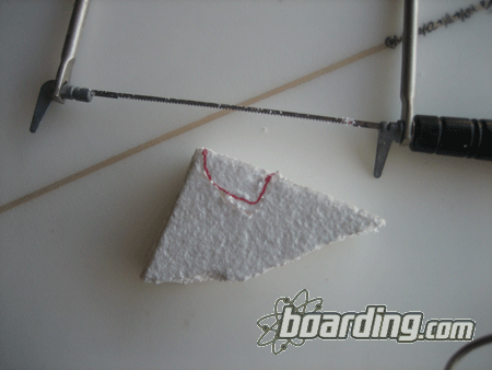 EPS Epoxy Surfboard Ding Repair - Foam Plug Cut Out