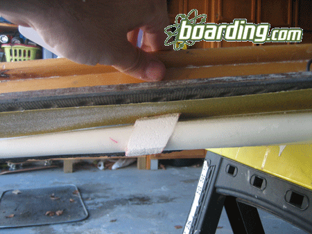 EPS Epoxy Surfboard Ding Repair - Shaping the bottom