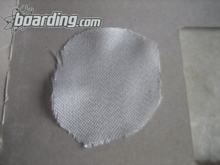 EPS Epoxy Surfboard Ding Repair - Cut Fiberglass Cloth Ready for Resin