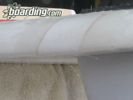 EPS Epoxy Surfboard Ding Repair - Laminating Epoxy Resin and Fiberglass cloth