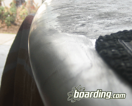 EPS Epoxy Surfboard Ding Repair - Sanded Complete Deck