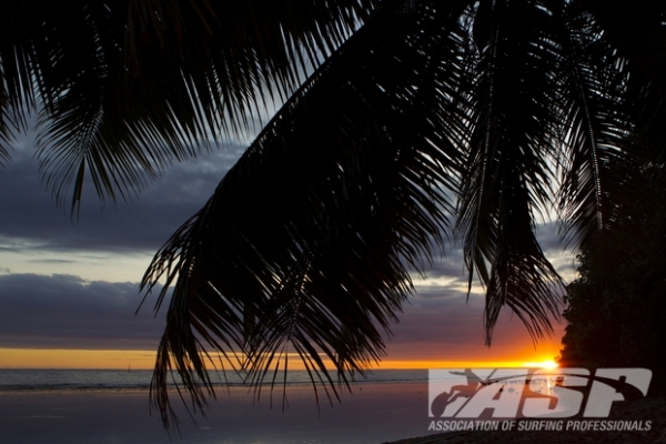 While the surf may have taken a breather at the Billabong Pro Tahiti, the beautiful sunsets certainly haven't.