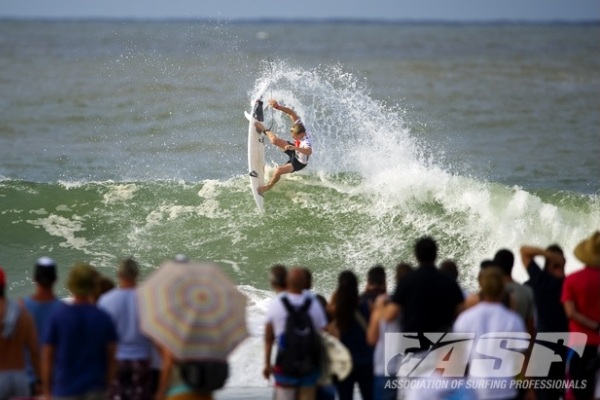 Kolohe Andino (USA), 18, standout rookie on the elite ASP World Championship Tour, has been sidelined with an injury until late August.