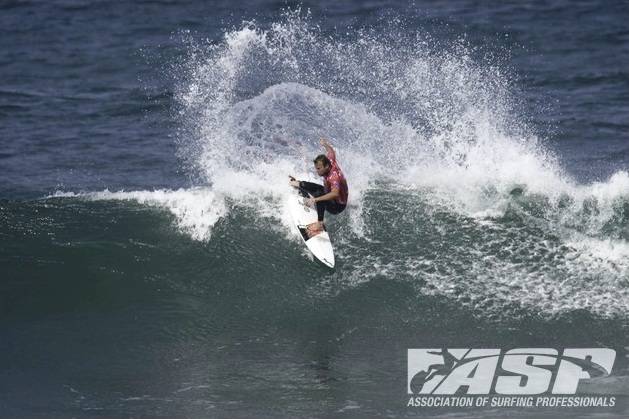 Taj Burrow (AUS), 33, current ASP World No. 1, will battle wildcard Davey Cathels (AUS), 21, in the elimination Round 2 today at the Rip Curl Pro Bells Beach.  