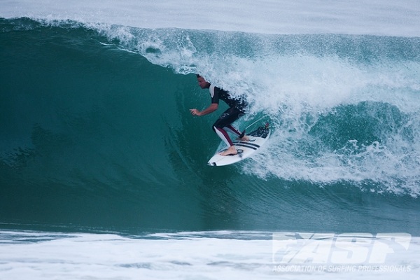 Taj Burrow (AUS), 34, warming up at Supertubos for the Rip Curl Pro Portugal.