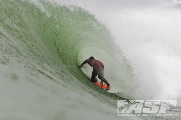 Joel Parkinson (AUS), 31, current ASP WCT No. 1, threading the needle at Supertubos during last season's Rip Curl Pro Portugal.