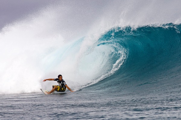 Adriano de Souza (BRA), 25, current ASP World No. 4, leads the South American at the Volcom Fiji Pro.