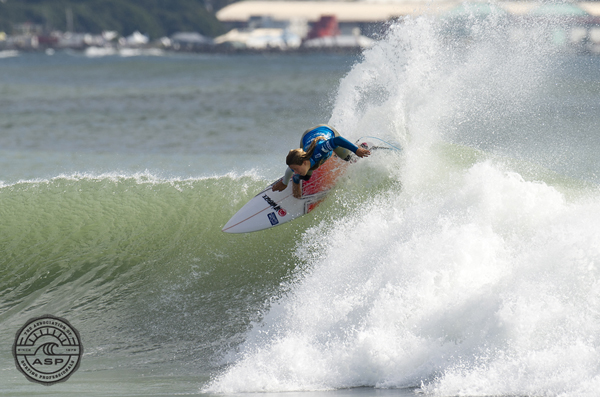 Taranaki local and NZ surf star Paige Hareb (NZL) at last year's NZ Surf Festival. Pic ASP/Robertson