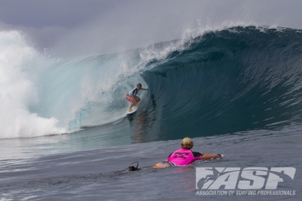 Adrian Buchan (AUS), 30, claims the 2013 Billabong Pro Tahiti.