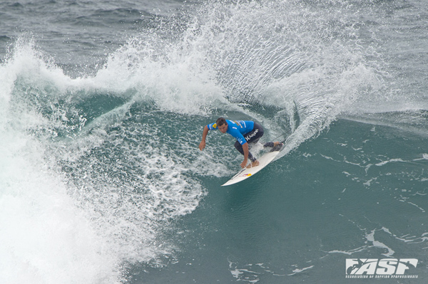 Julian Wilson (AUS) won through to the Quarterfinals of the Drug Aware Margaret River Pro even after scoring an interference today. PIC ASP/Robertson