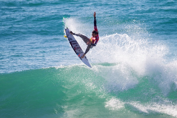 Jordy Smith is one of the few surfers standing in the way of Mick Fanning's clinching of the 2013 ASP World Title today at the Rip Curl Pro Portugal pres. by Moche.