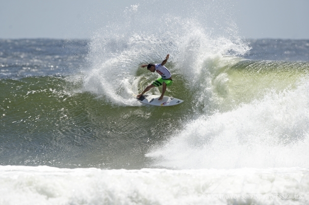 Michel Bourez (PYF), 27, dispatched defending event champ Taj Burrow (AUS), 34, en route to his Semifinal match-up with reigning ASP World Champion Joel Parkinson (AUS), 31, at the Quiksilver Pro Gold Coast tomorrow.