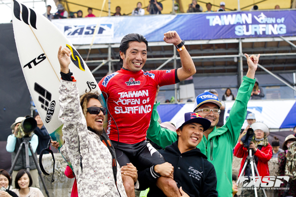 Jun Shiiba (JPN) winner of the first ever ASP event in Taiwan! Pic ASP/Will H-S