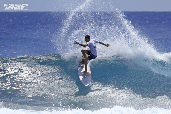 Nic Jones (AUS) at the recent Rangi Pro Junior in French Polynesia. Pic ASP/Will H-S