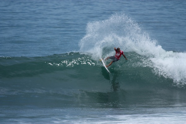 Brazilian Caio Ibelli (BRA), 19, lit up the building swell at Punta Roca during Round 1 of the Reef Pro El Salvador. 