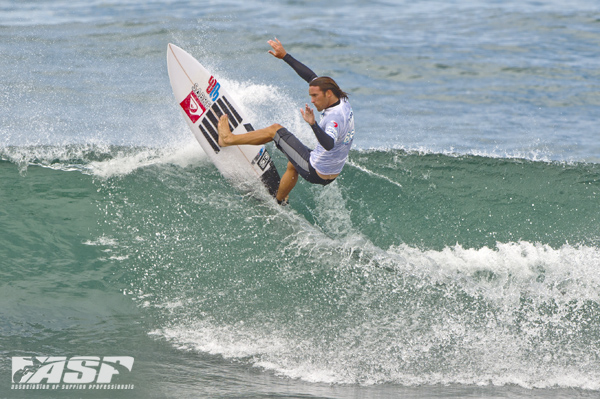 Jesse Adam (AUS) scored the highest two-wave heat-total in the second last heat of the day. Pic ASP/Will H-S