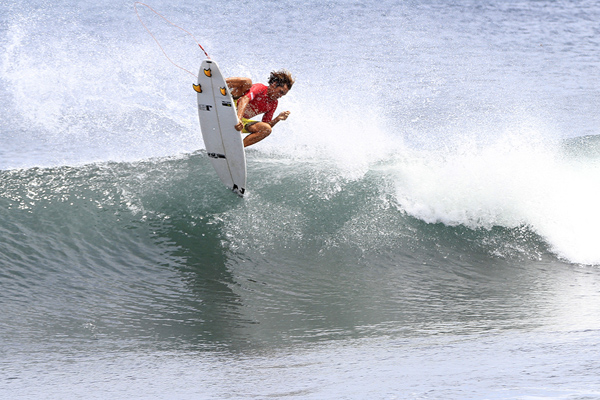 Enrique Ariitu (PYF), on his way to a runner-up finish at the Tahiti Nui Pro Junior earlier this year. PIC ASP/Will H-S