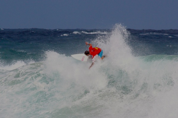 C.J. Hobgood (USA), 33, top seed at the Rip Curl Pro Puerto Rico, took out his Round of 64 heat today. 