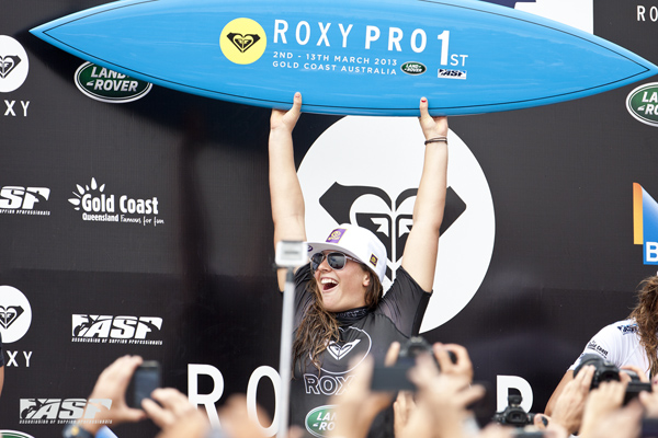 Tyler Wright (AUS), 18, has claimed the Roxy Pro Gold Coast.