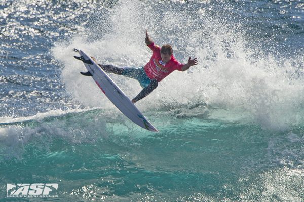 Josh Kerr (AUS), former Drug Aware Margaret River Pro champion was in good form yesterday afternoon. PIC ASP/Robertson.