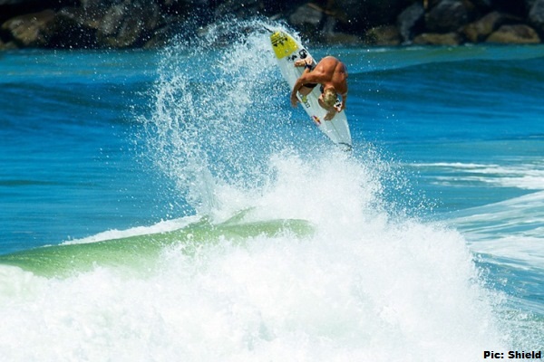 Mick Fanning boosting backside at DBah.