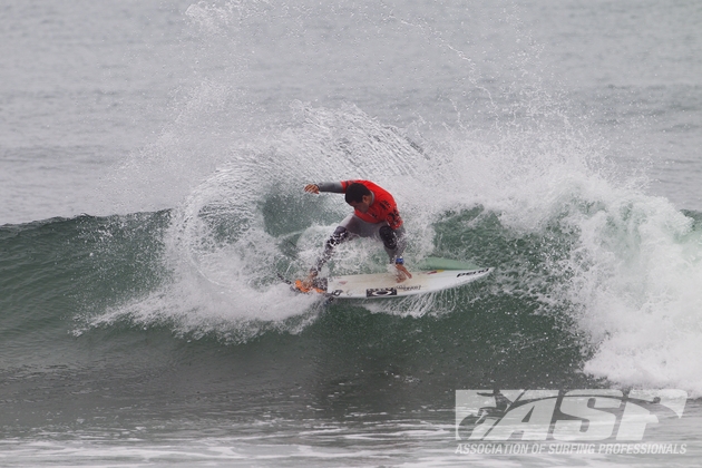 Adriano de Souza (BRA), 26, posted both the day's high single wave score and high heat total of opening day of the Hurley Pro at Trestles.