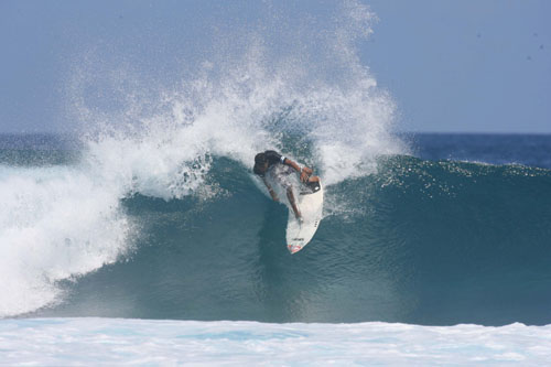 Maldives presents the SriLankan Airlines Pro: Hussein Areef one of the Maldives top surfers chasing a wild card positions at the trials.  Pic Credit www.surfingaustralia.com