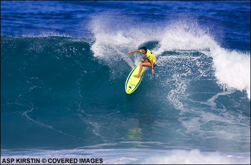 Layne Beachley Roxy Pro Hawaii Sunset Beach.  Surfing Photo Credit ASP Tostee