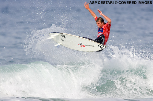 Taj Burrow Billabong Pro Mundaka Surf Contest.  Photo Credit ASP Tostee