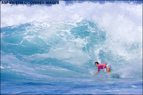 Sanantha Cornish Roxy Pro Hawaii Sunset Beach 3rd Place.  Surfing Photo Credit ASP Tostee