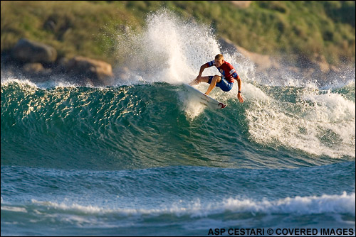 Mick Fanning Surfing in The Hang Loose Pro Brazil Round 1.  Surfing Photo Credit ASP Tostee
