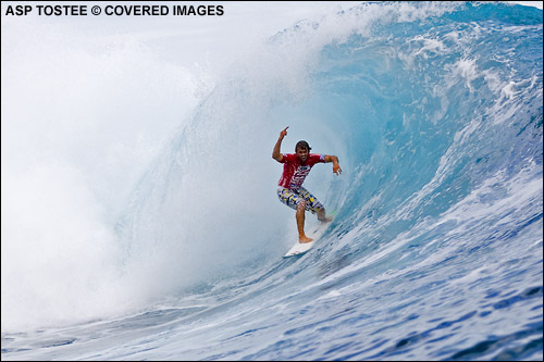 Damien Hobgood claims victory at the Billabong Pro Teahupoo! Pic Credit ASP Tostee