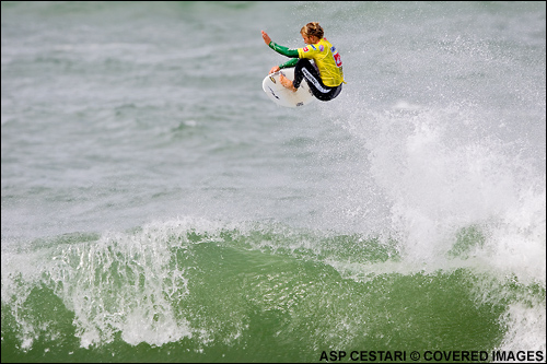 Josh Kerr big air Quiksilver Pro France Surf Contest.