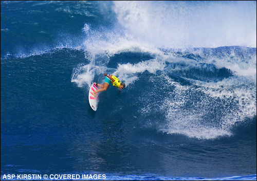 Jessi Miley-Dyer 4th Place Roxy Pro Hawaii Sunset Beach.  Surfing Photo Credit ASP Tostee