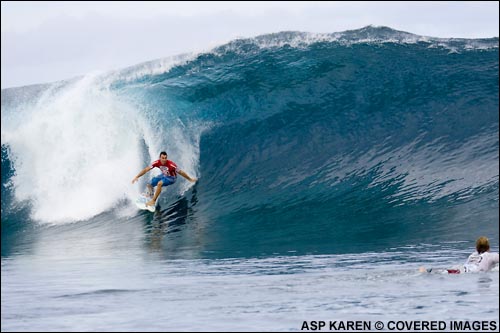 Joel Parkinson (Gold Coast, Aus) finished equal third. Parkinson was defeated by Damien Hobgood (USA) in the semi finals. Pic Credit ASP Tostee