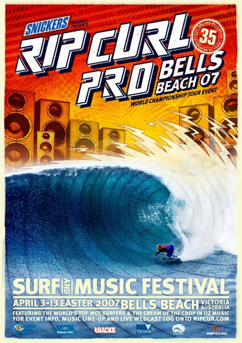 Rip Curl Pro Bells Beach 2007 Poster