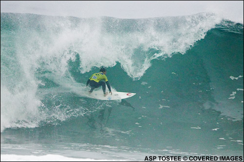 Bruno Santos Rip Curl Pro Search Surf Contest Round 2.  Pic Credit ASP Tostee