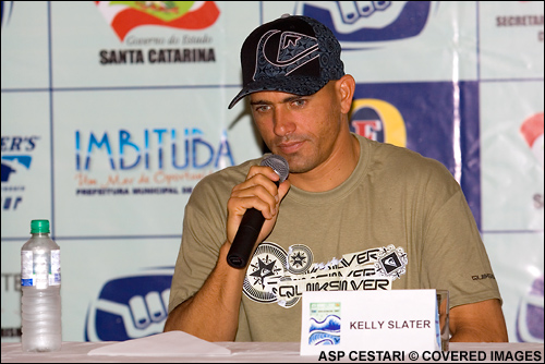 Kelly Slater World Title Race Press Conference Hang Loose Santa Catarina Pro Brazil 2007.  Photo Credit ASP Tostee