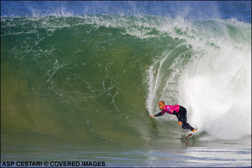 Kelly Slater Quiksilver Pro France Surf Contest.  Photo Credit ASP Media