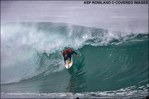 Kelly Slater Brilliant Surfing At The Rip Curl Pro Search Surf Contest Wasn't Enough to Beat Dean Morrison.  Pic Credit ASP Tostee