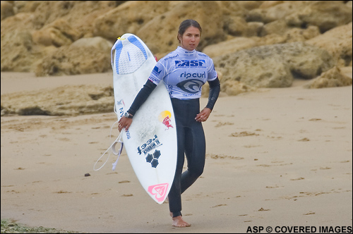 Sofia Mulanovich, won this event in 2005 at Bells Beach and was a very impressive round one heat winner today. Pic Credit ASP Tostee