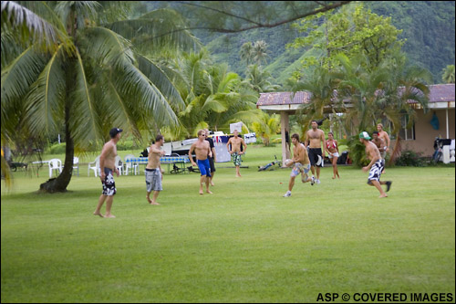 Another layday another game of footy for the Aussies. Pic Credit ASP Tostee