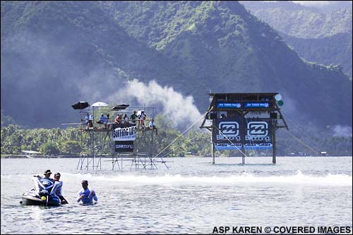 Billabong Pro Teahupoo Tower.  Pic Credit ASP Tostee