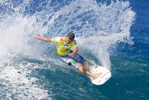 Fresh from qualifying for his first WCT event Anthony Walsh (Aus) is full of confidence and it showed as he progressed into the round of 96.  Pic Credit surfingaustralia.com