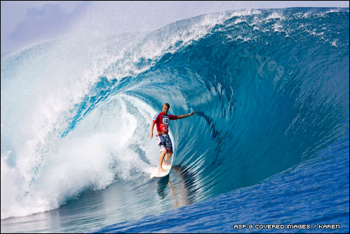 Ian Walsh Teahupoo.  Pic Credit ASP Tostee