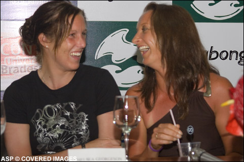 Layne Beachley and Chelsea Georgeson Picture Credit ASP Tostee
