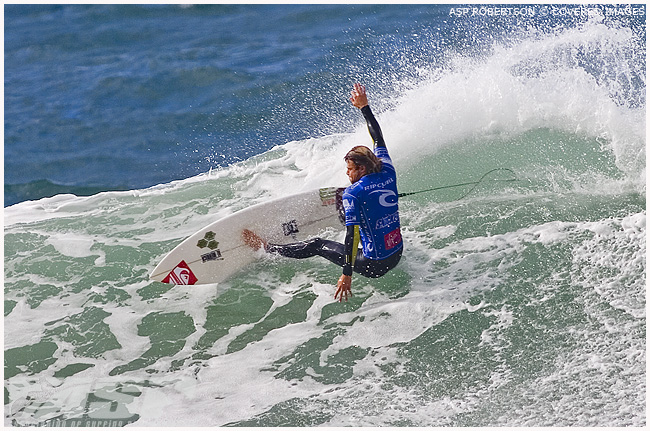 Dane Reynolds (USA) made the quarter finals and went down to Taj Burrow by a narrow margin.