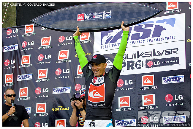 Kelly Slater Wins The Quiksilver Pro Gold Coast 2008